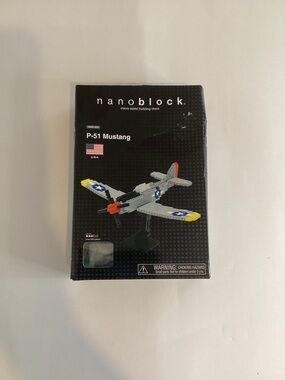 New Nanoblock P-51 Mustang 480 PCs Micro-sized Building Block Fight Airplane